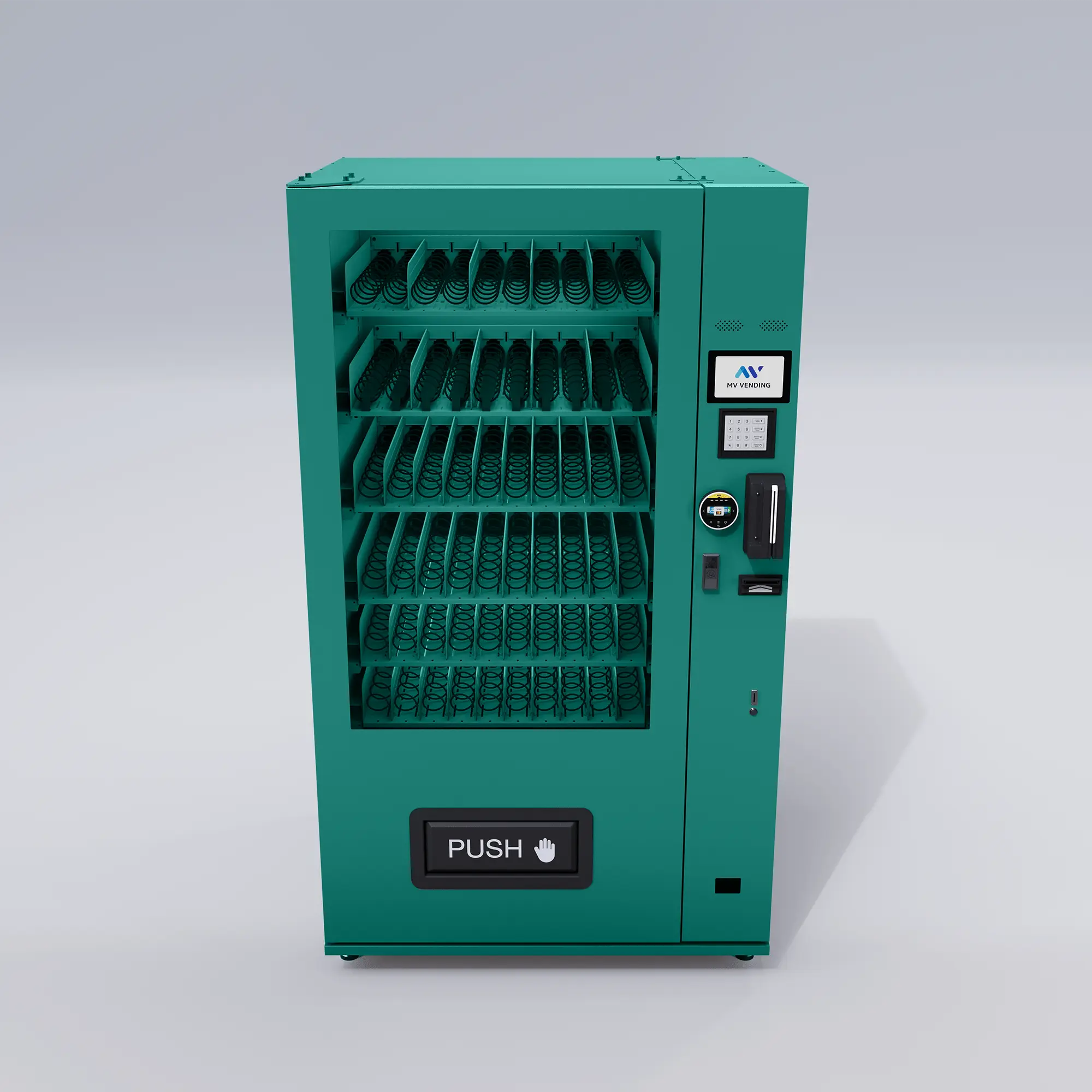 X10 Dual Screen Indoor Automat Malachitgrün MV Vending GmbH