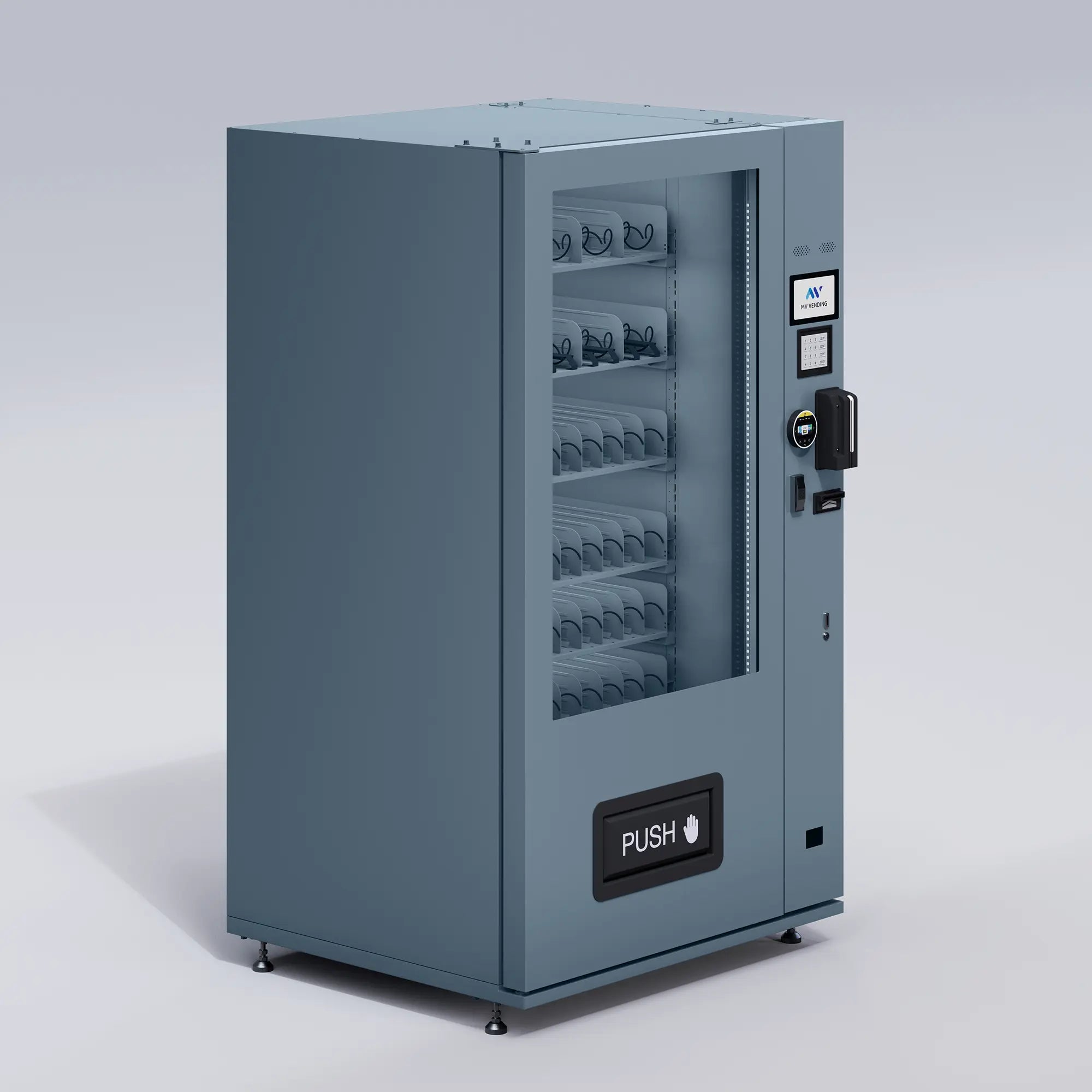 X10 Dual Screen Indoor Automat Graphitblau MV Vending GmbH