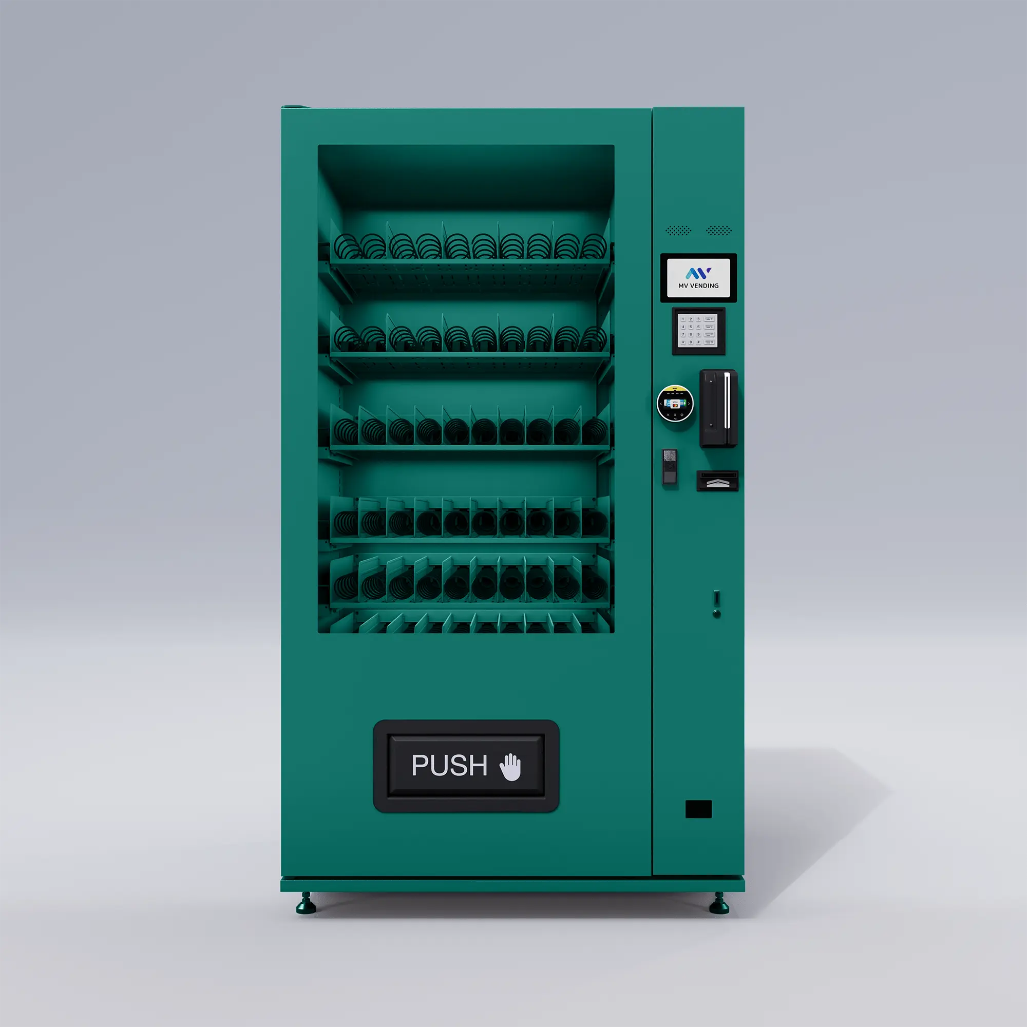 X10 Dual Screen Indoor Automat Malachitgrün MV Vending GmbH