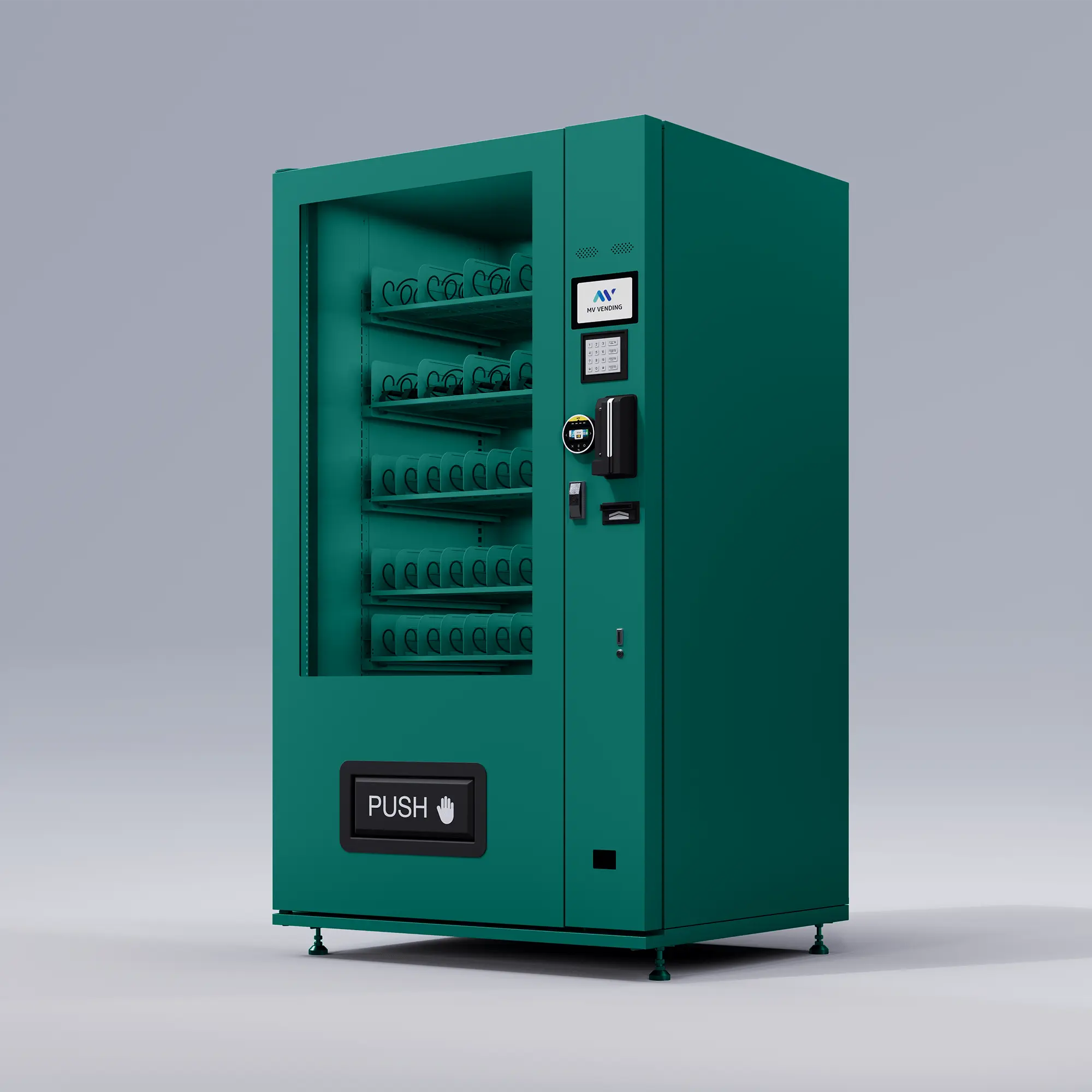 X10 Dual Screen Indoor Automat Malachitgrün MV Vending GmbH