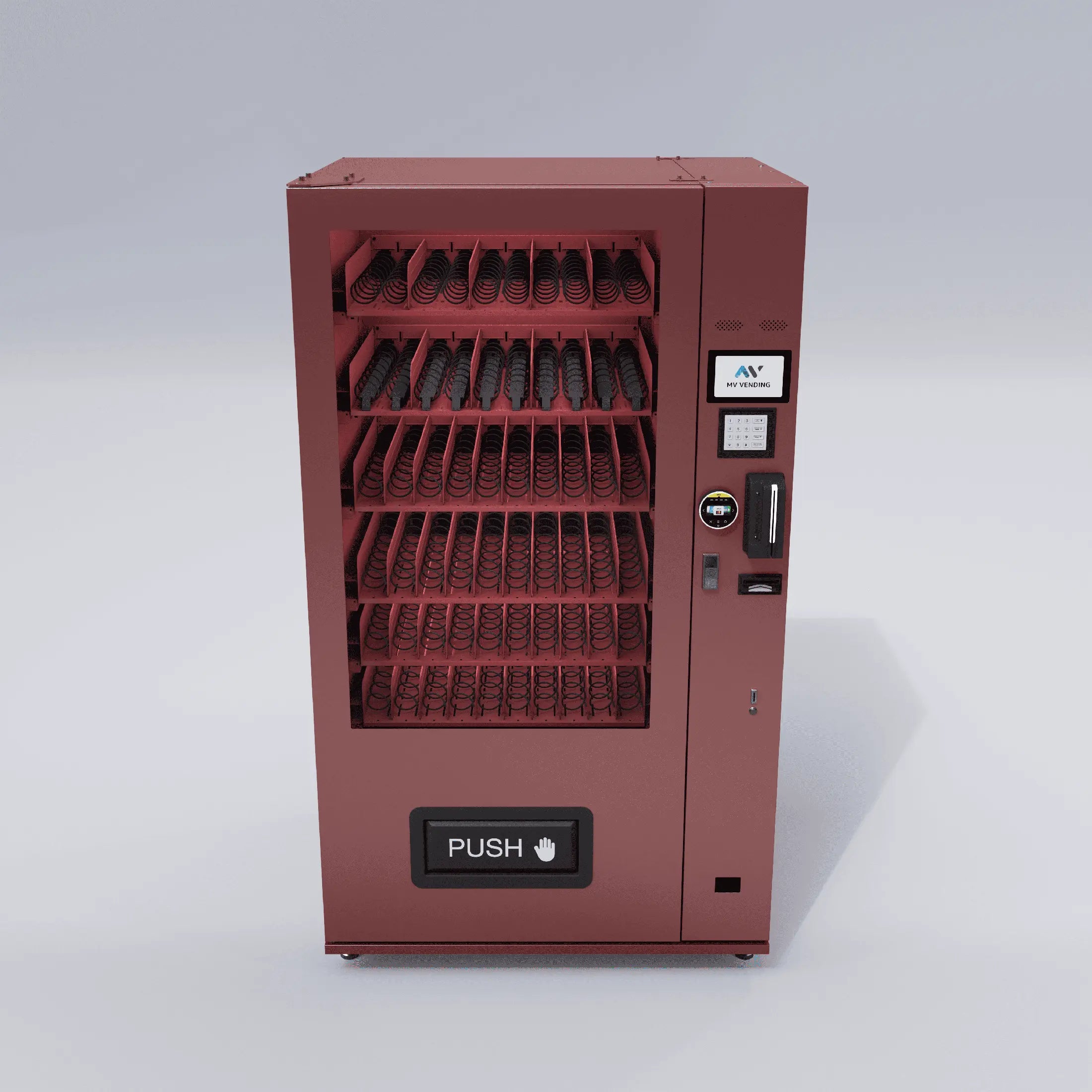 X10 Dual Screen Indoor Automat Rubinrot MV Vending GmbH